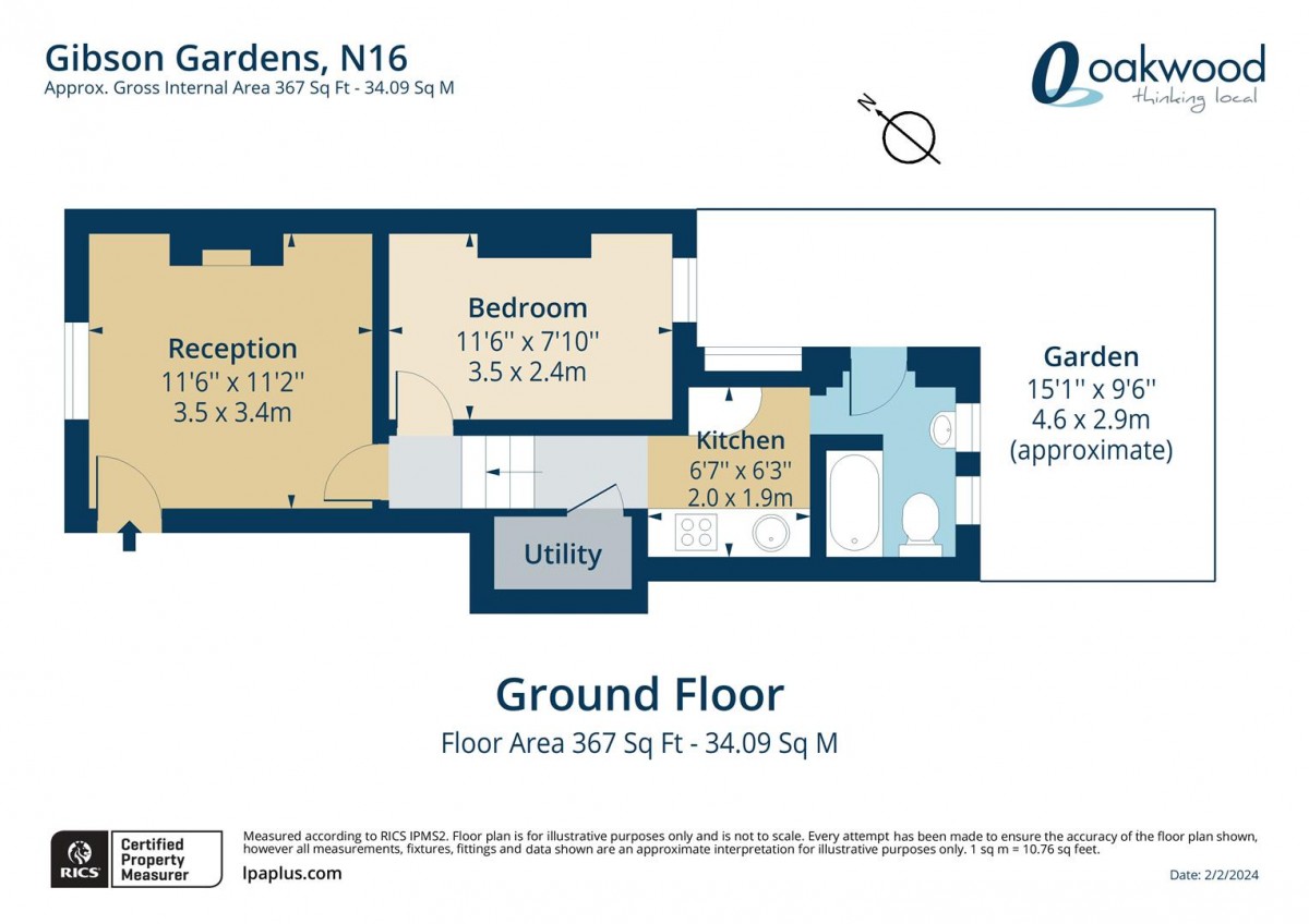 Floorplan for Gibson Gardens, N16 7HH