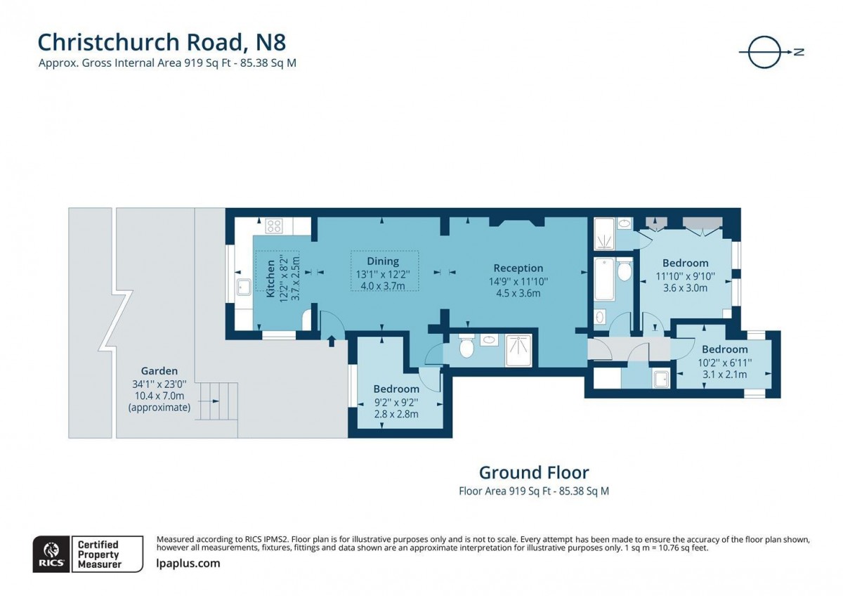 Floorplan for Christchurch Road, N8 9QL