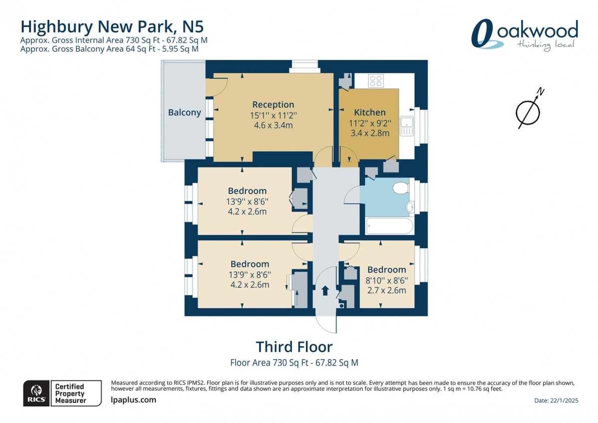 Floorplan for Highbury New Park, N5 2LH