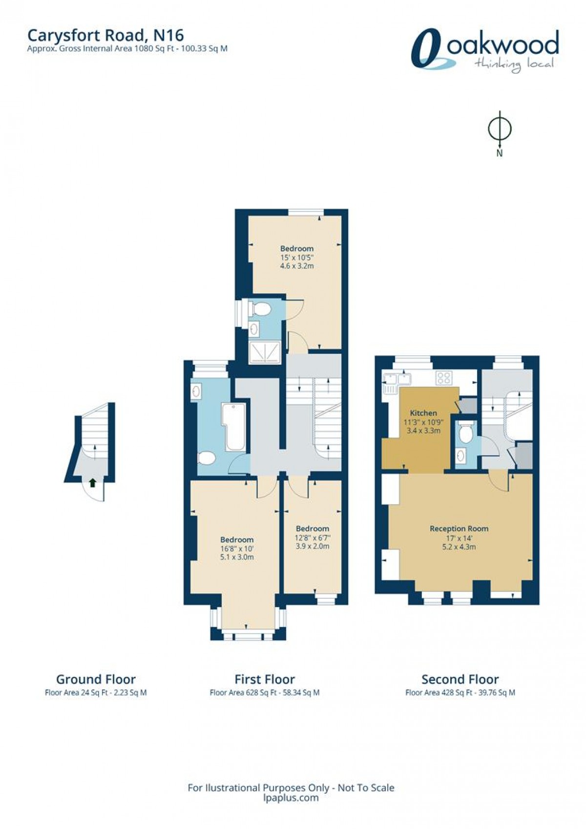 Floorplan for Carysfort Road, N16 9AL