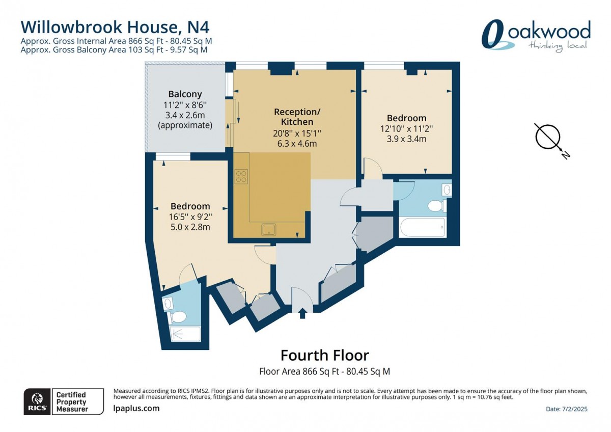 Floorplan for Coster Avenue, N4 2LD