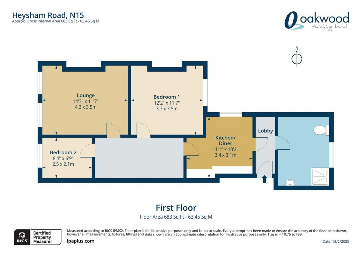 Floorplan for Heysham Road, N15 6HL