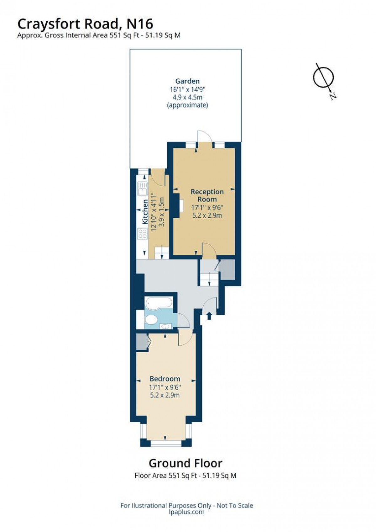 Floorplan for Carysfort Road, N16 9AP