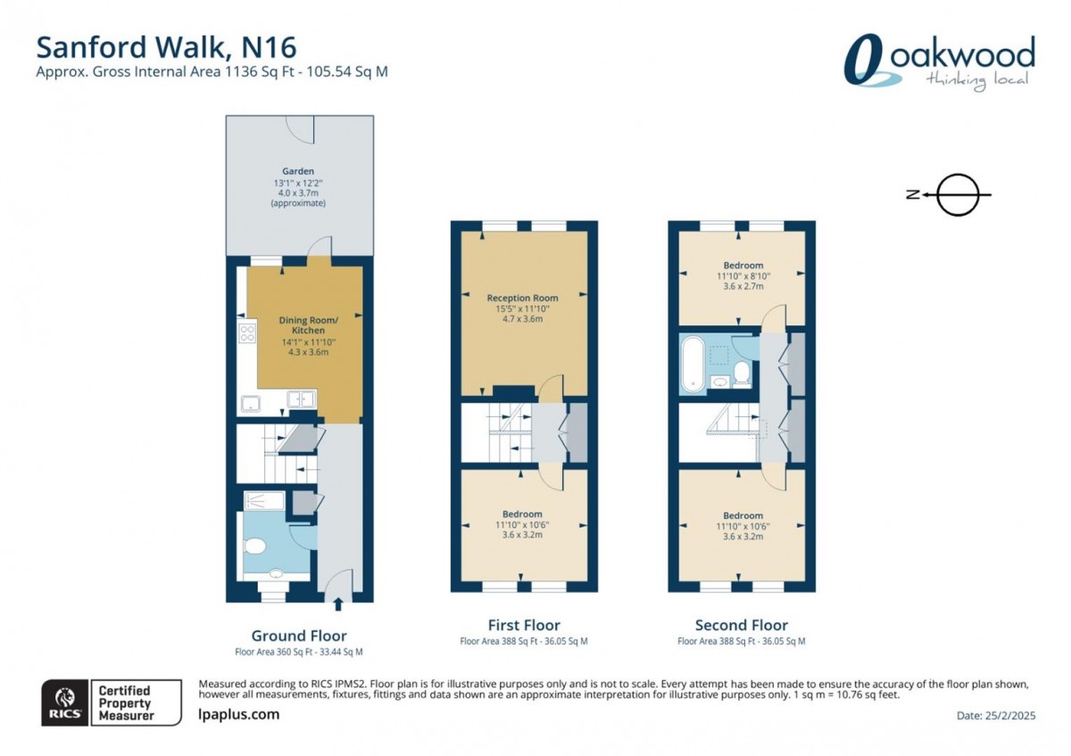 Floorplan for Sanford Walk, N16 7LB