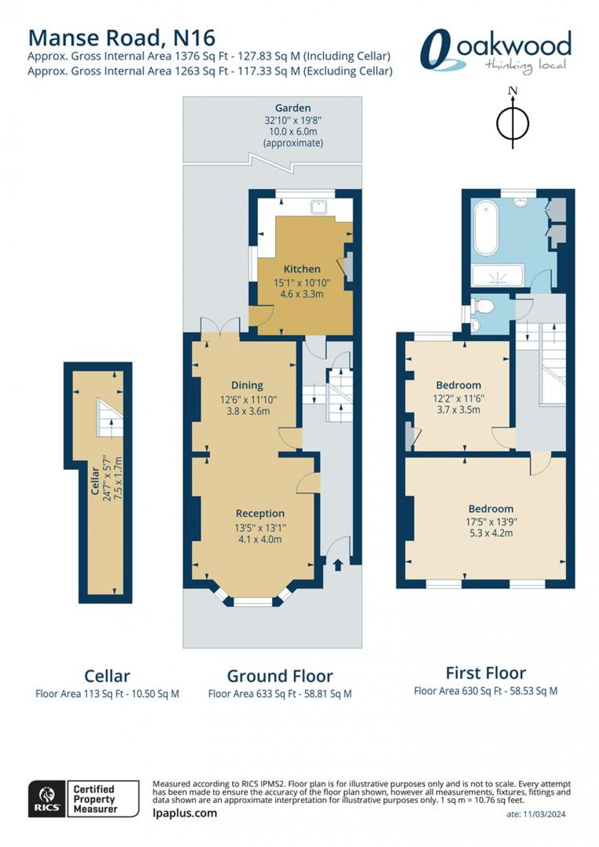 Floorplan for Manse Road, N16 7QH