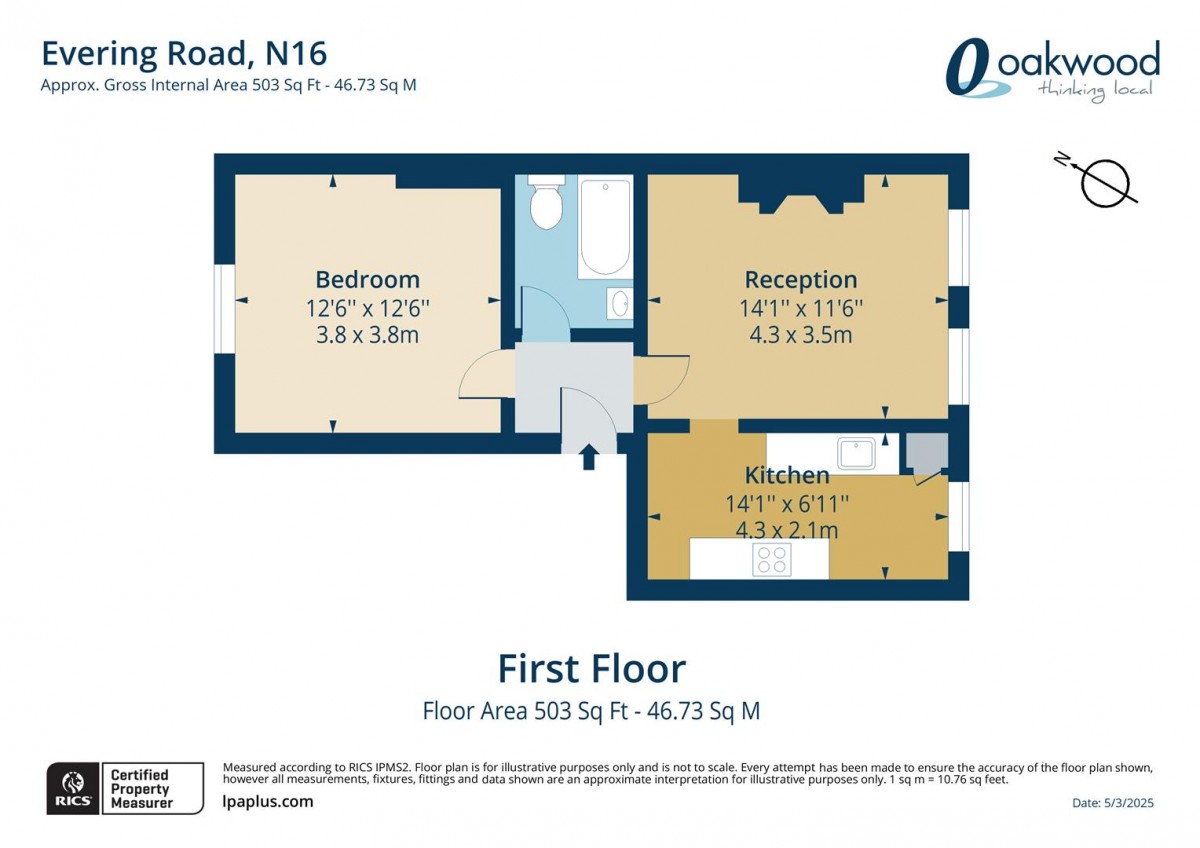 Floorplan for Evering Road, N16 7SL