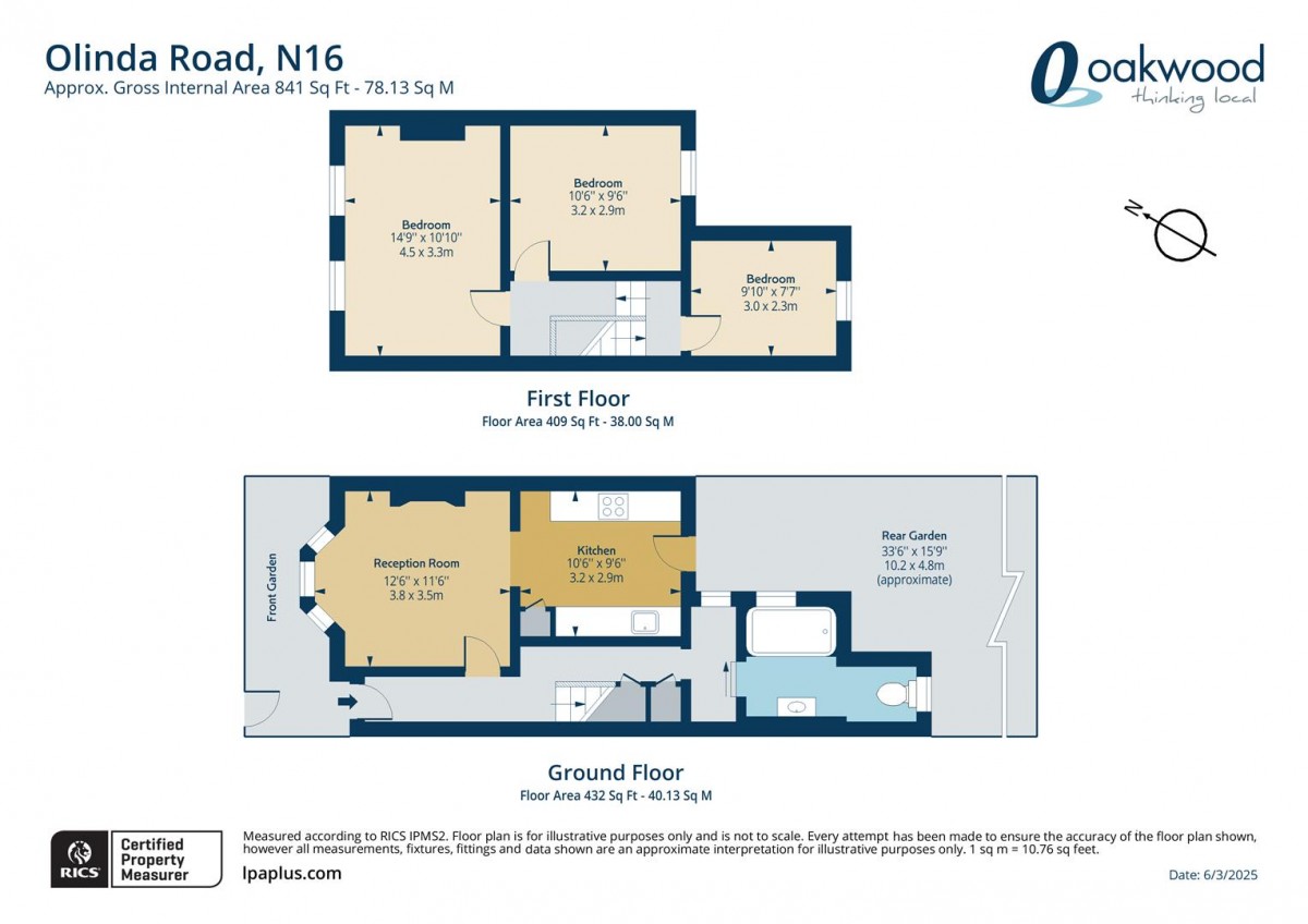 Floorplan for Olinda Road, N16 6TL