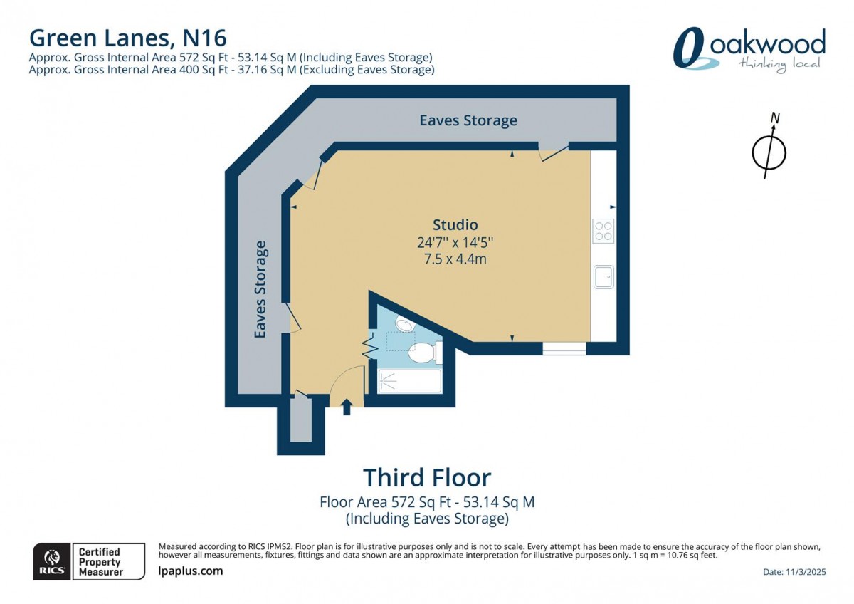 Floorplan for Green Lanes, N16 9DL