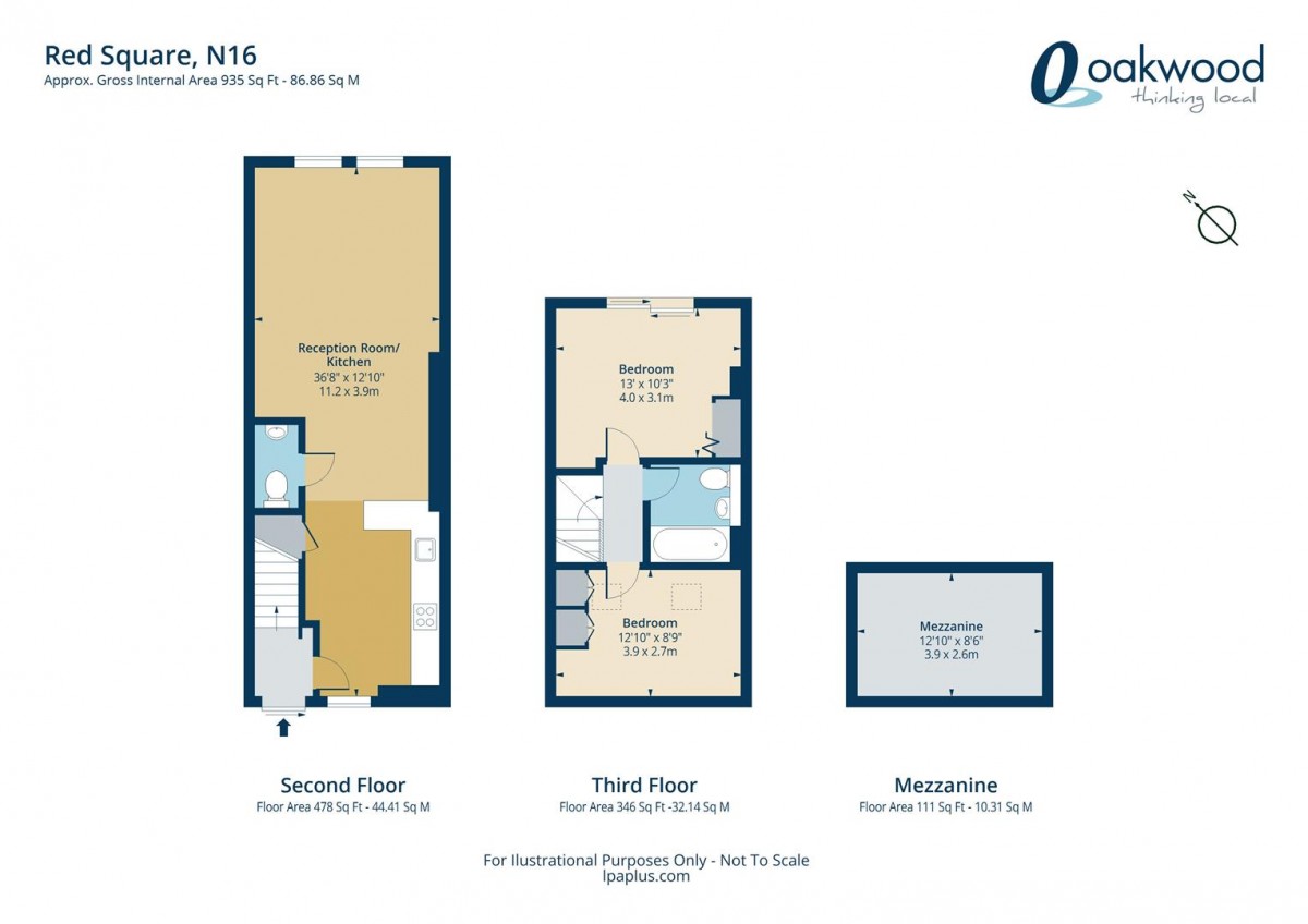 Floorplan for Carysfort Road, N16 9AY