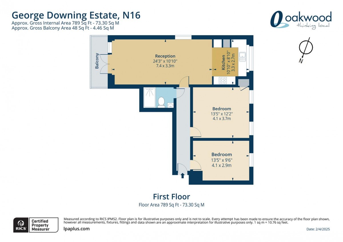 Floorplan for 69 George Downing Estate, Cazenove Road, N16 6BY