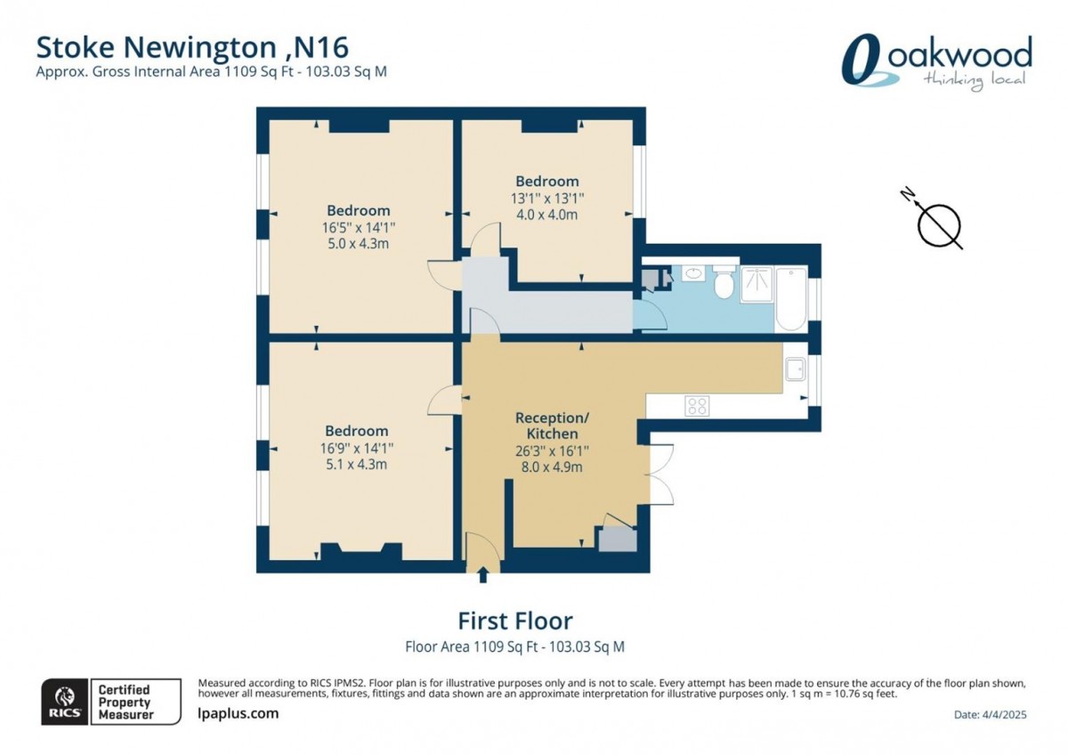 Floorplan for Stoke Newington High Street, N16 7NY