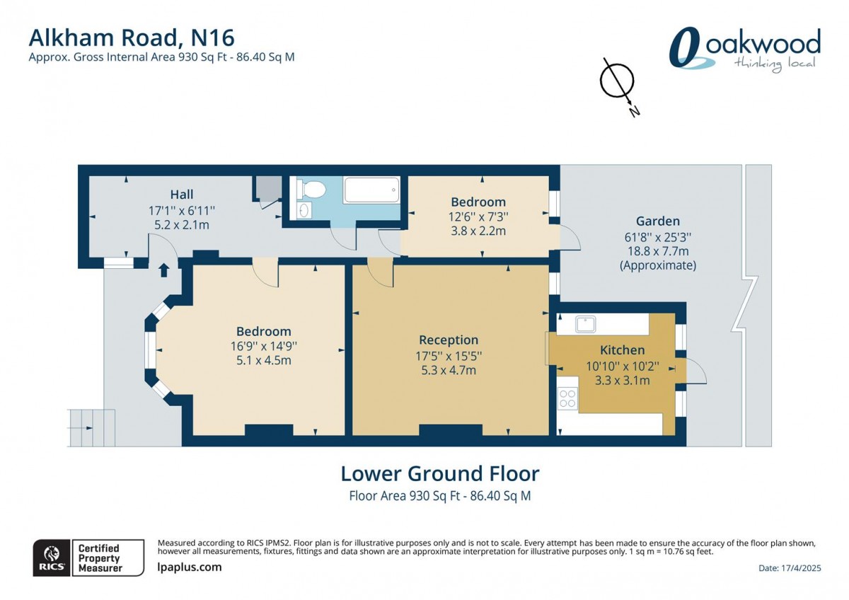 Floorplan for Alkham Road, N16 7AA