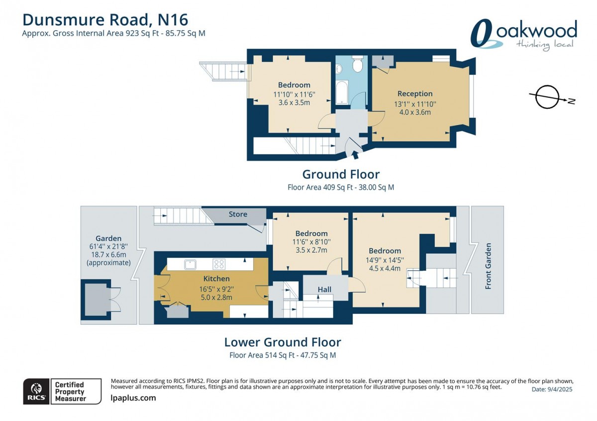 Floorplan for Dunsmure Road, N16 5PT