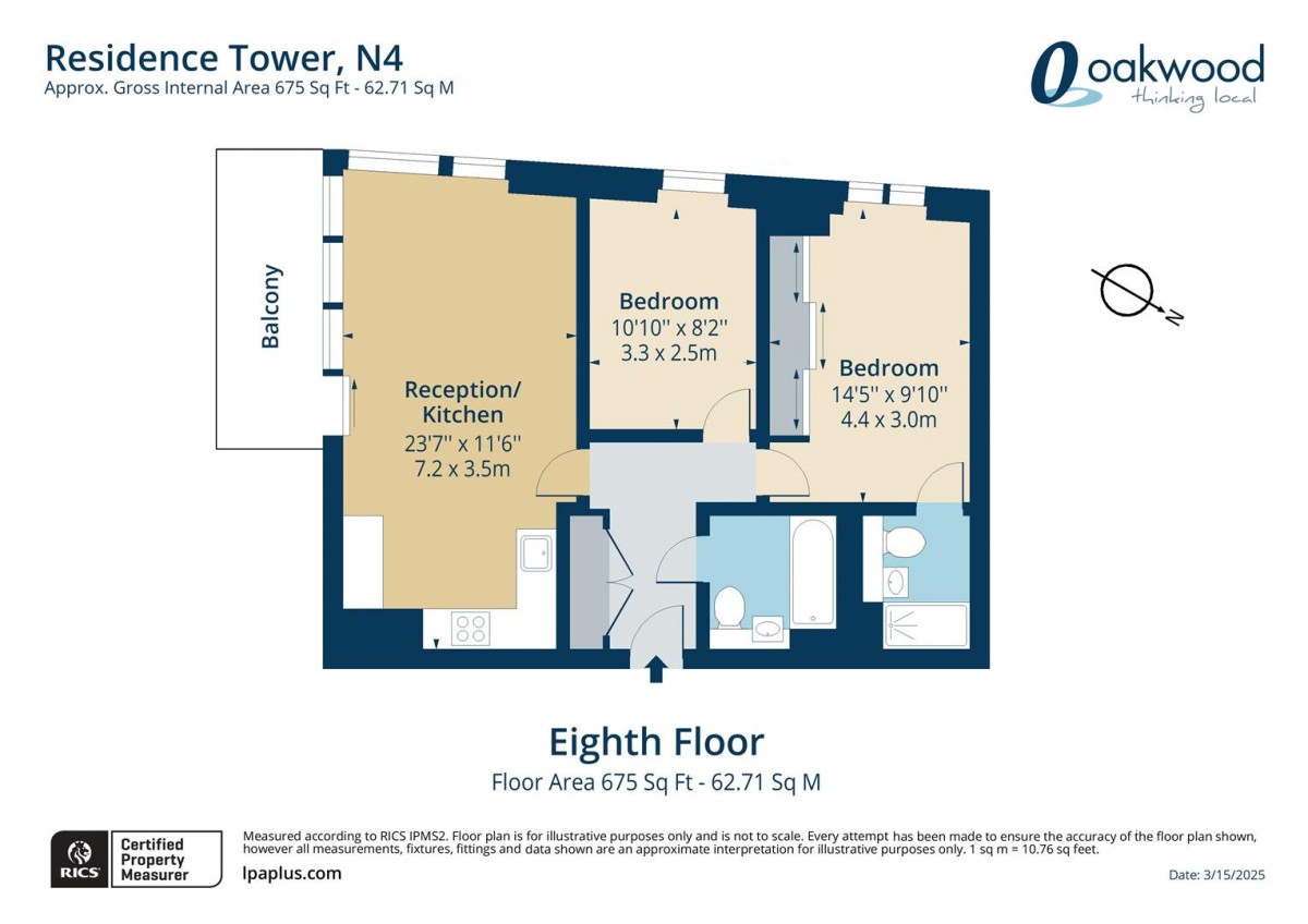 Floorplan for Woodberry Grove, N4 2NE