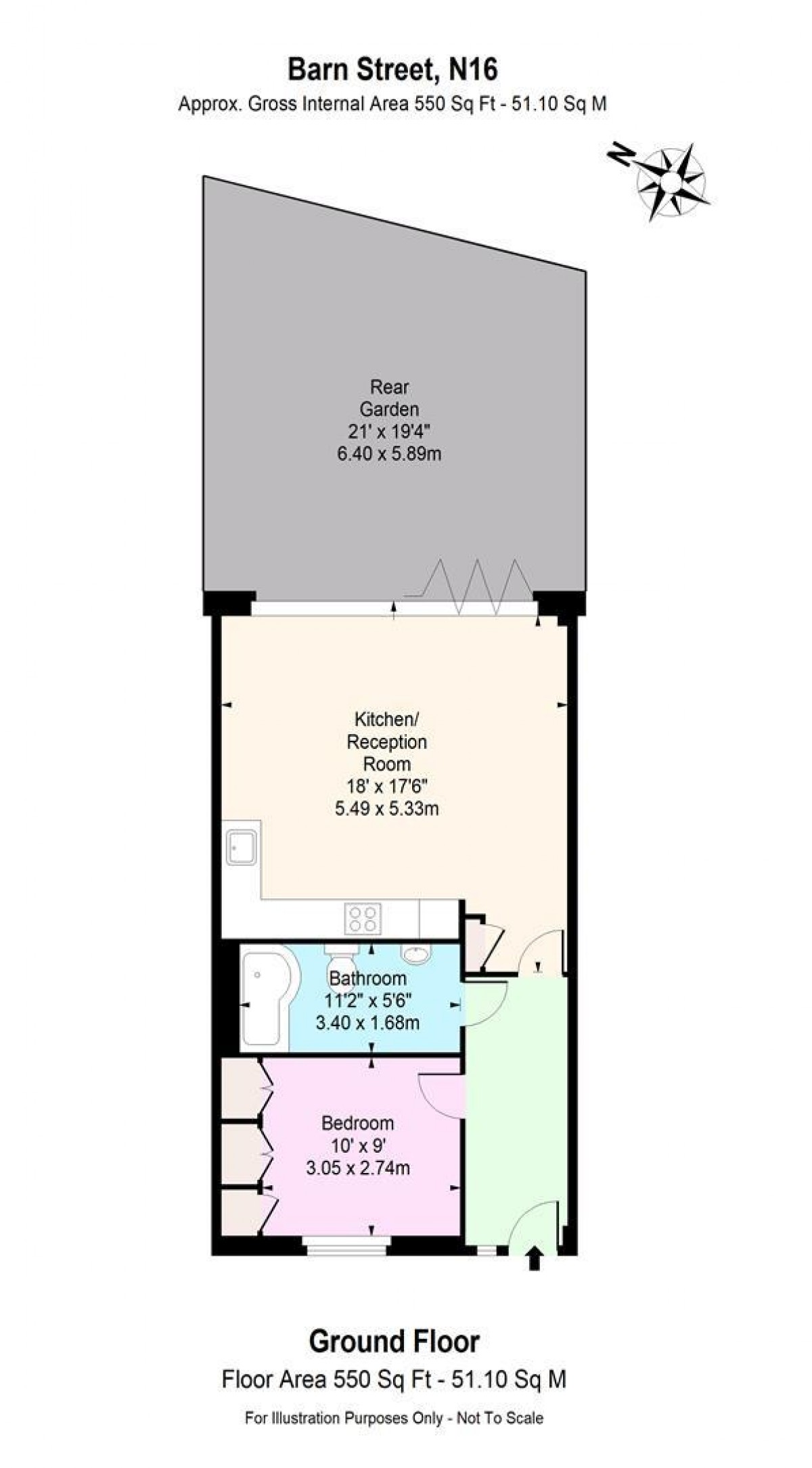Floorplan for Barn Street, N16 0JT