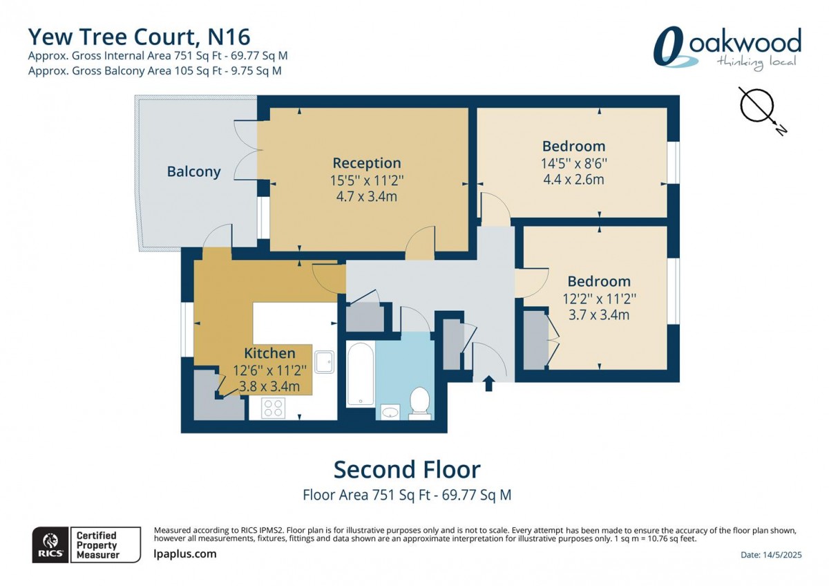 Floorplan for Lordship Grove, N16 0QE