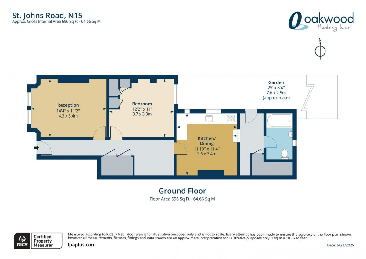 Floorplan for St. Johns Road, N15 6QJ