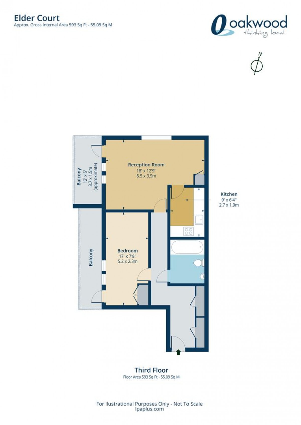 Floorplan for Saw Mill Way, N16 6AE