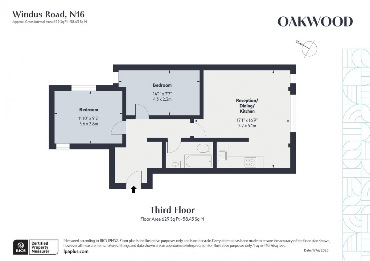 Floorplan for 1A Windus Road, N16 6UP