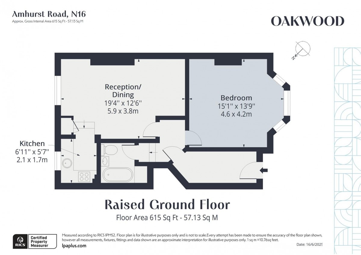 Floorplan for Amhurst Road, N16 7UE