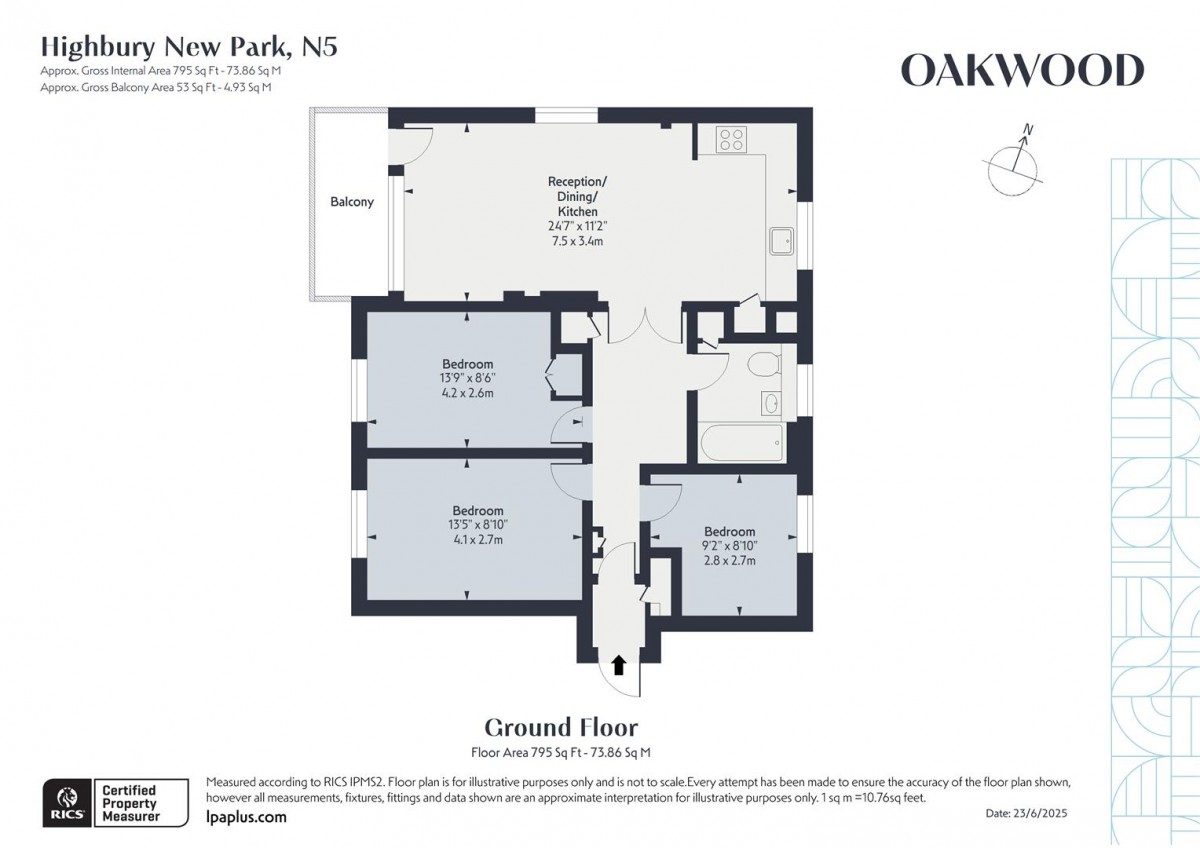Floorplan for Highbury New Park, N5 2LH