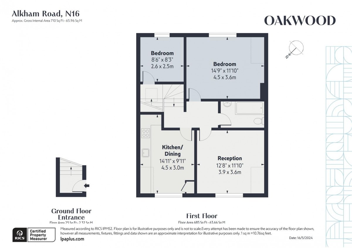 Floorplan for Alkham Road, N16 7AA