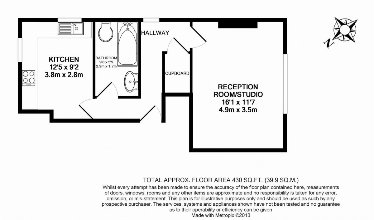 Floorplan for Green Lanes, N13 4TY