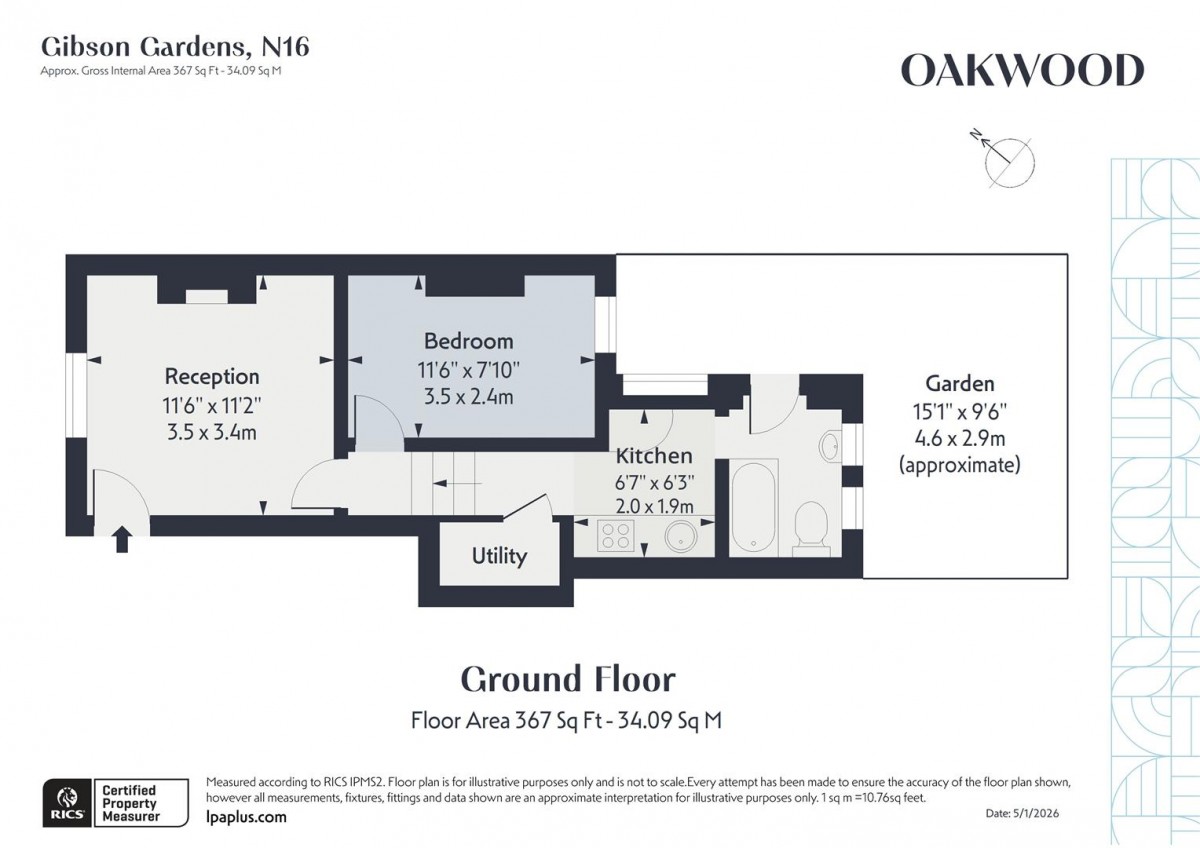 Floorplan for Gibson Gardens, N16 7HH