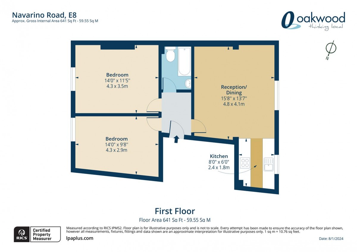 Floorplan for Navarino Road, E8 1AD