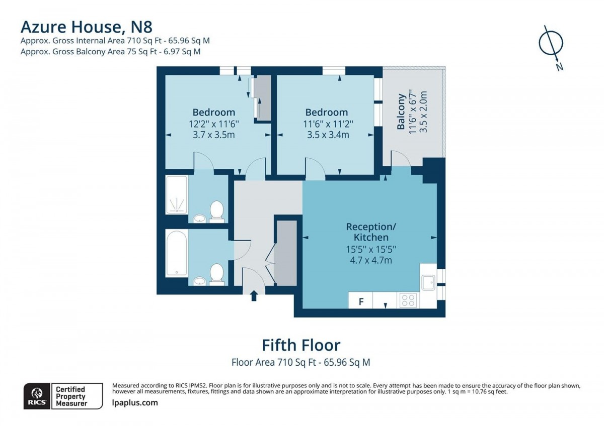 Floorplan for Azure House, N8 0FT