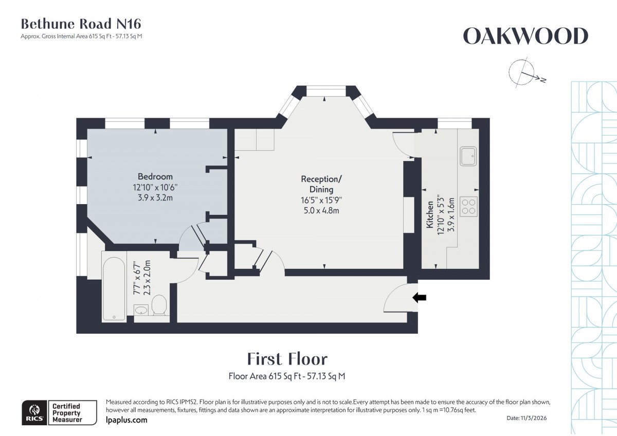 Floorplan for London, N16 5BD