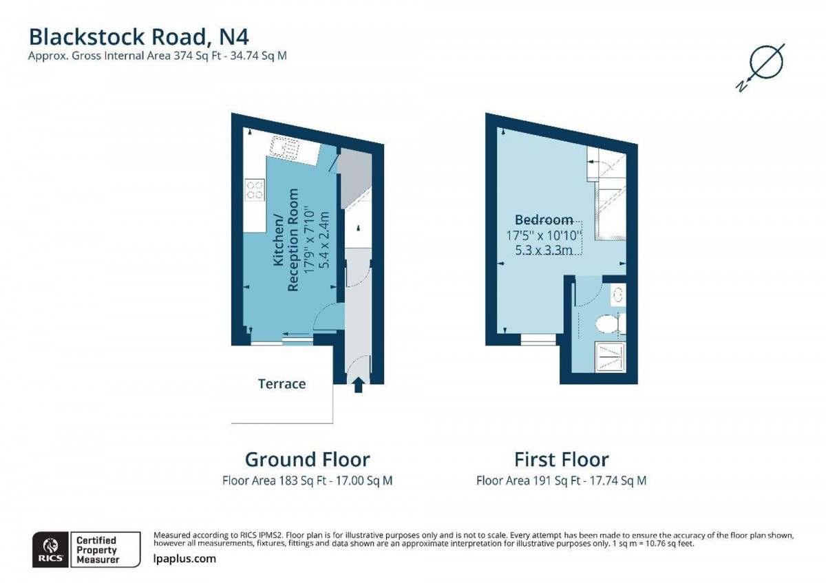 Floorplan for Finsbury Park, N4 2DR