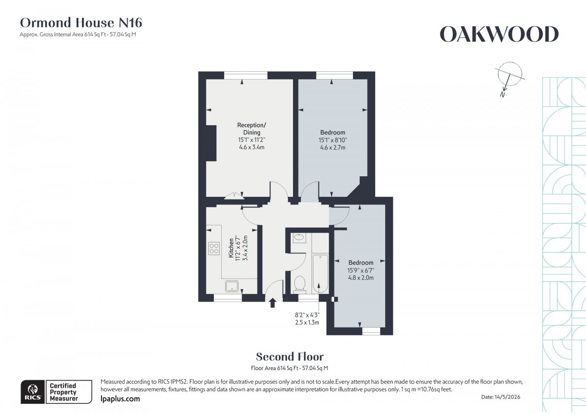 Floorplan for Ormond House Lordship Road, N16 0PR
