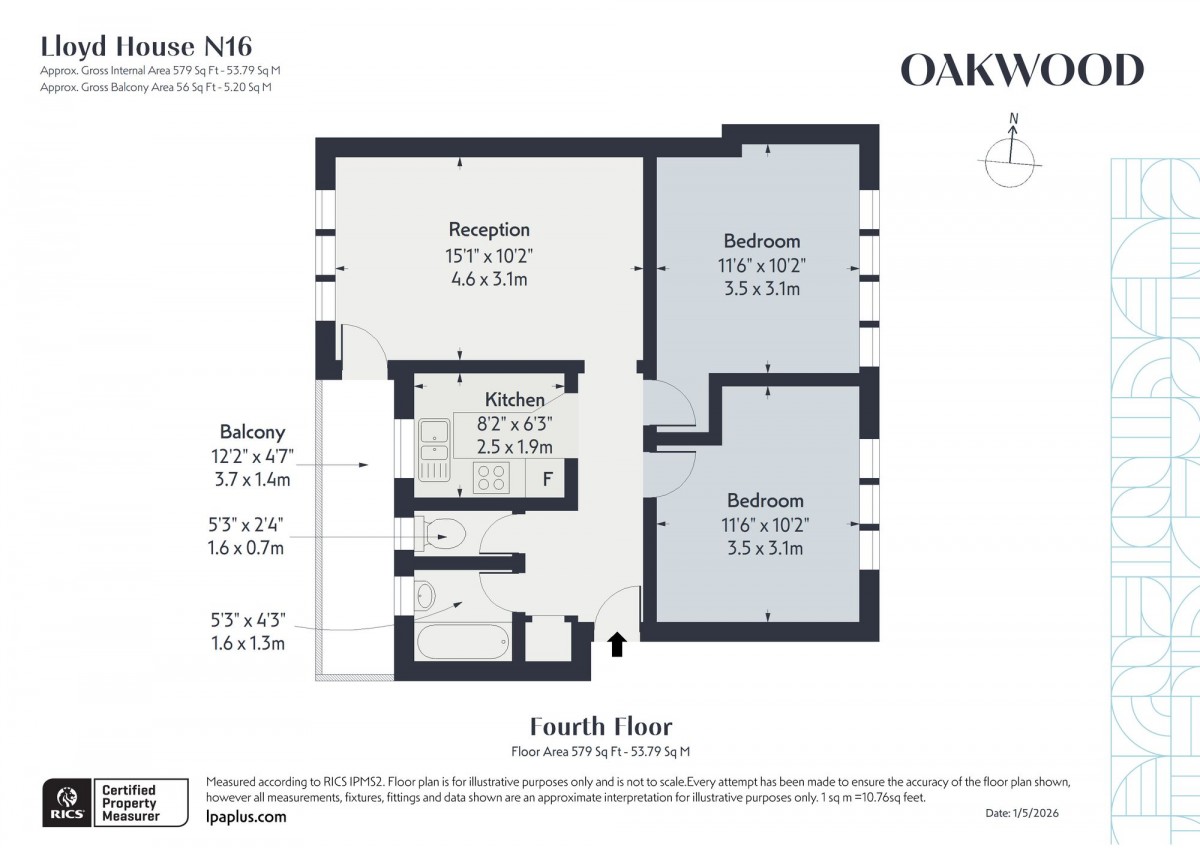 Floorplan for Lloyd House Stoke Newington Church Street, N16 9HB