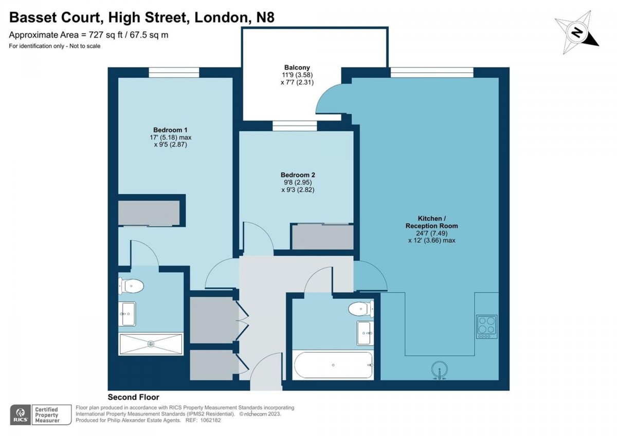 Floorplan for Basset Court High Street, N8 7FE