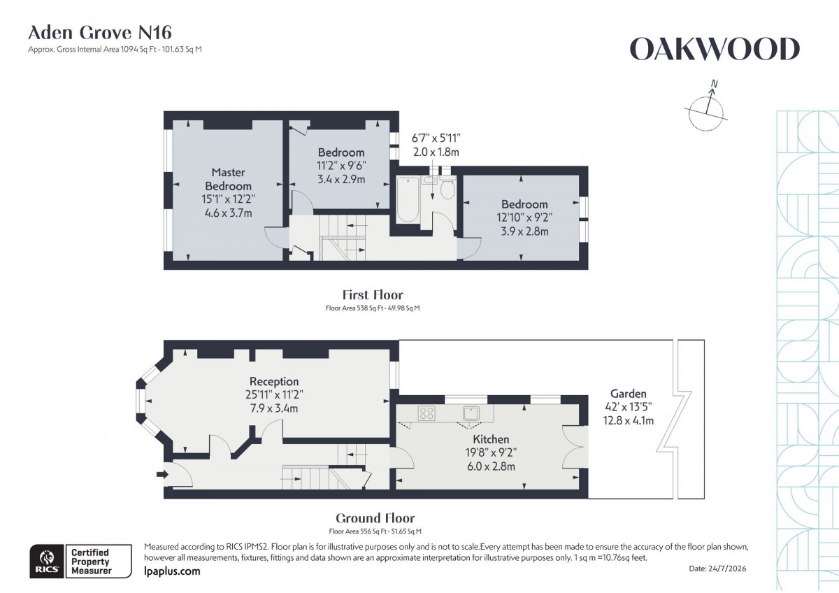 Floorplan for London, N16 9NP