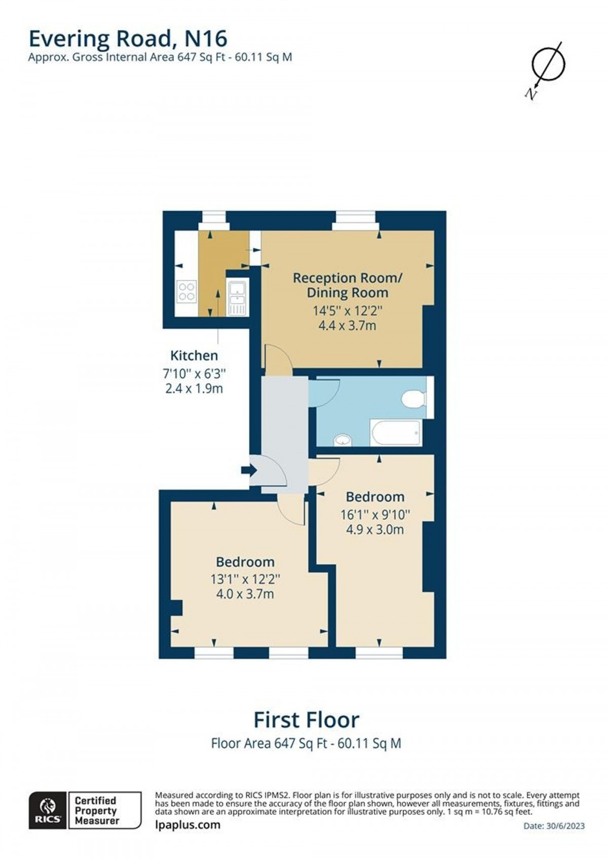 Floorplan for 228 Evering Road, E5 8AJ