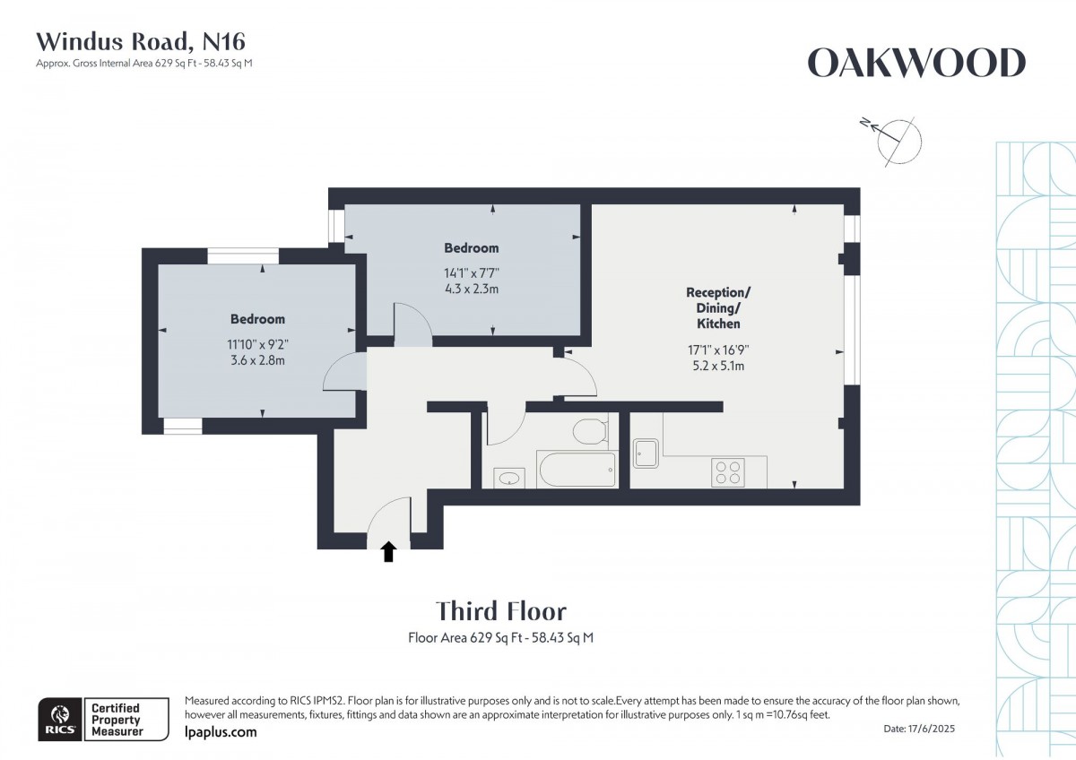 Floorplan for 1A Windus Road, N16 6UP