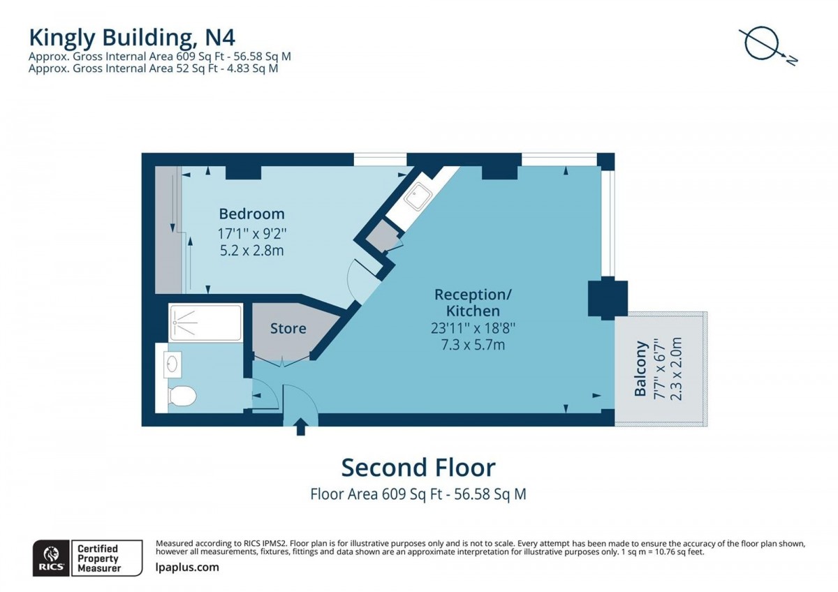 Floorplan for Kingly Building, N4 2GQ