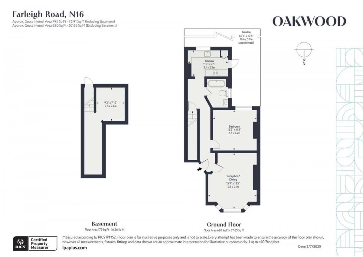 Floorplan for London, N16 7TQ