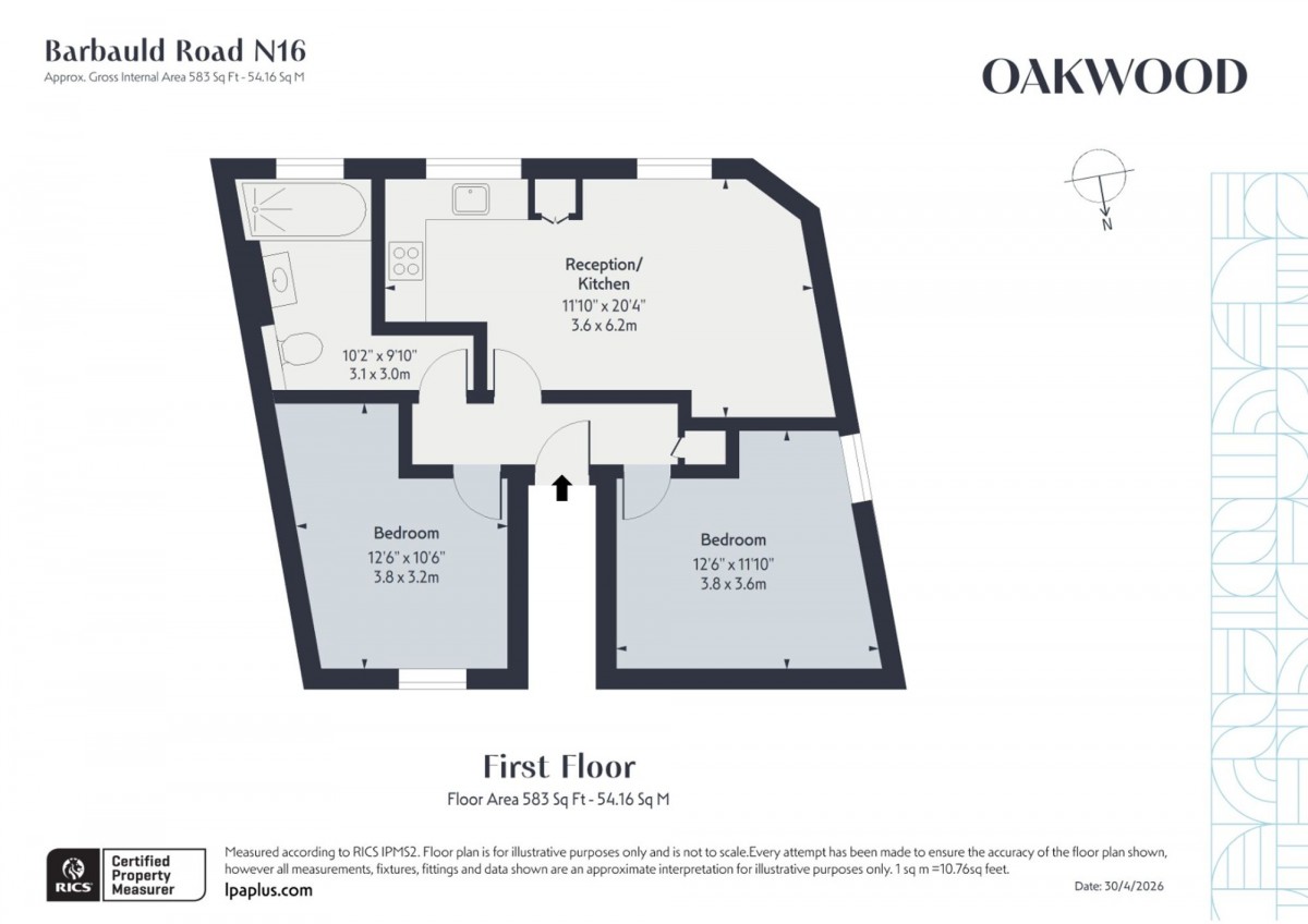 Floorplan for 47 Barbauld Road, N16 0RT
