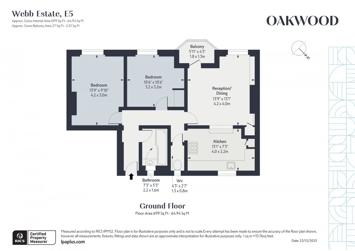 Floorplan for London, E5 9BB