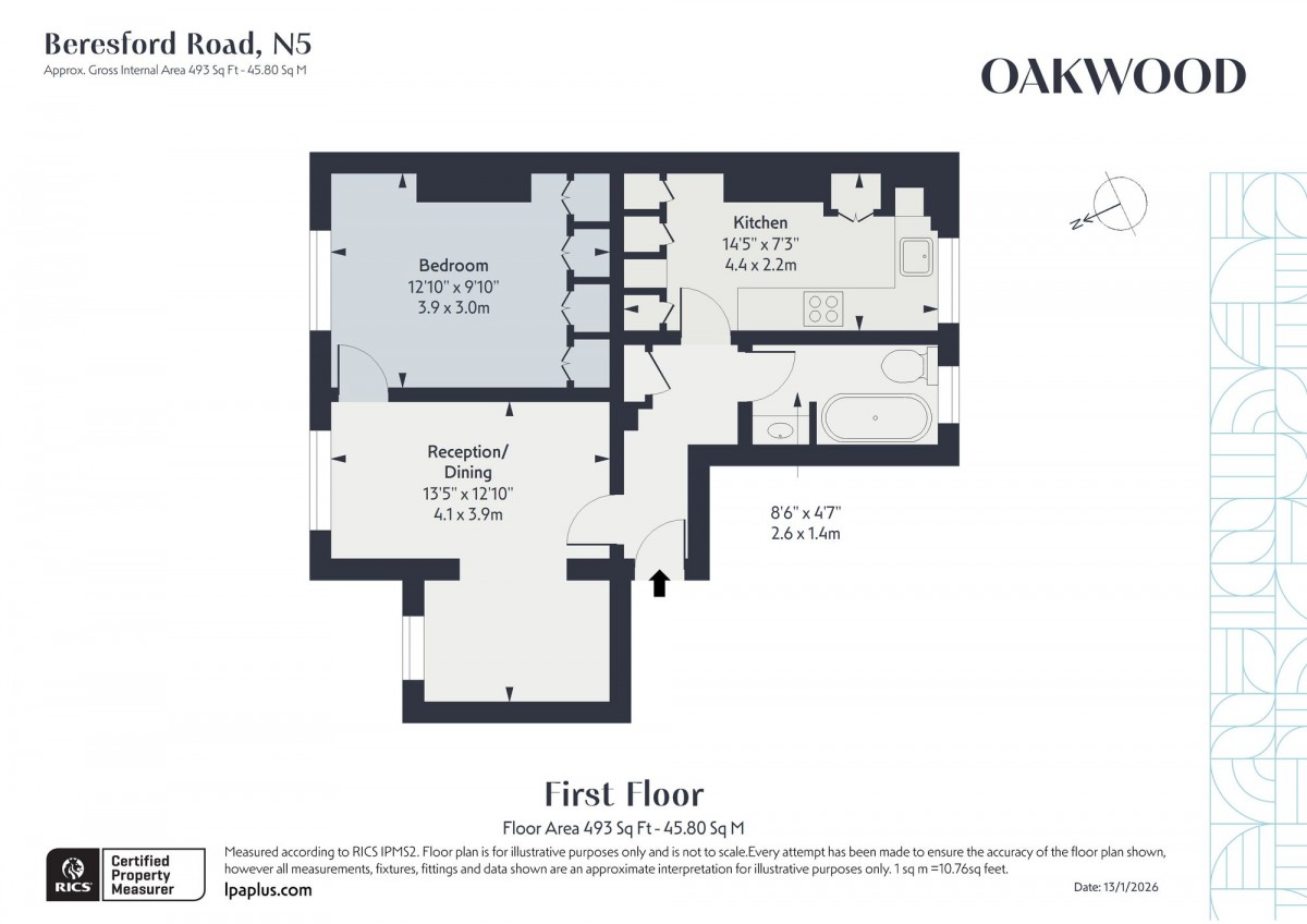 Floorplan for London, N5 2HS