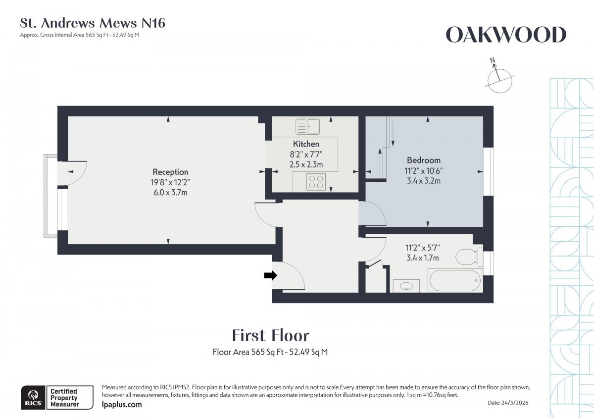 Floorplan for London, N16 5HR