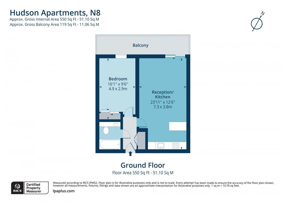 Floorplan for London, N8 7RX