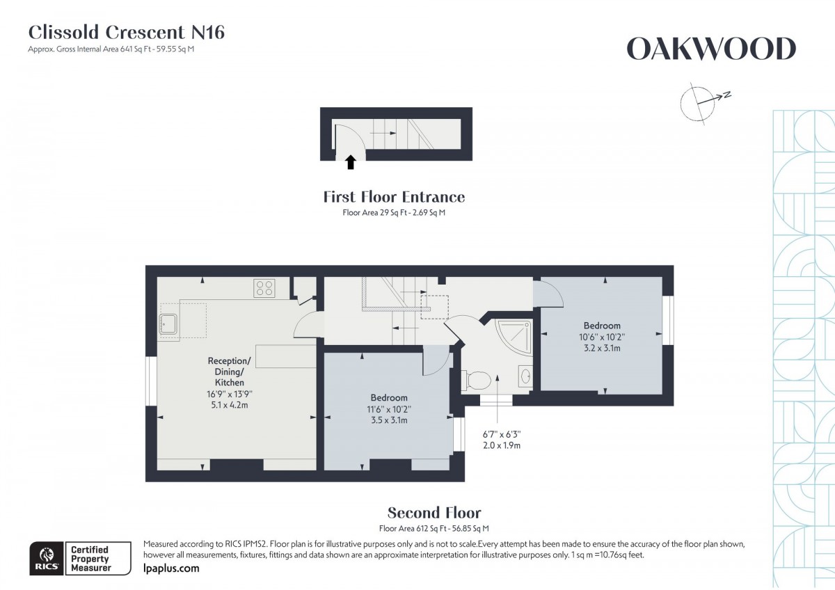 Floorplan for 53 Clissold Crescent, N16 9AR