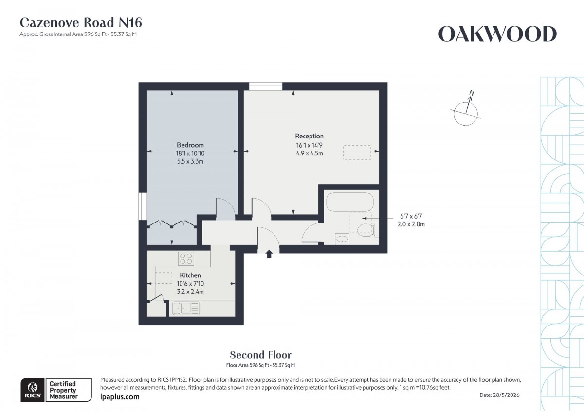 Floorplan for 98 Cazenove Road, N16 6AD