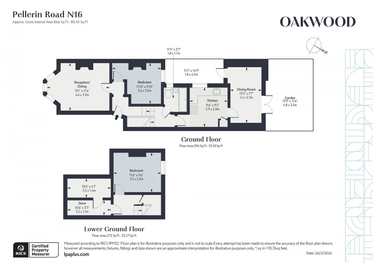Floorplan for 82 Pellerin Road, N16 8AT