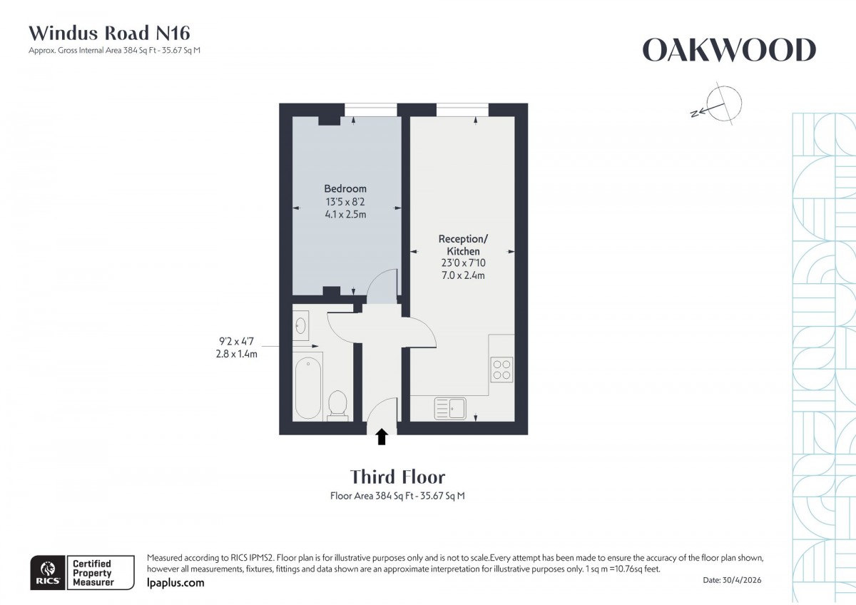 Floorplan for 1A Windus Road, N16 6UP