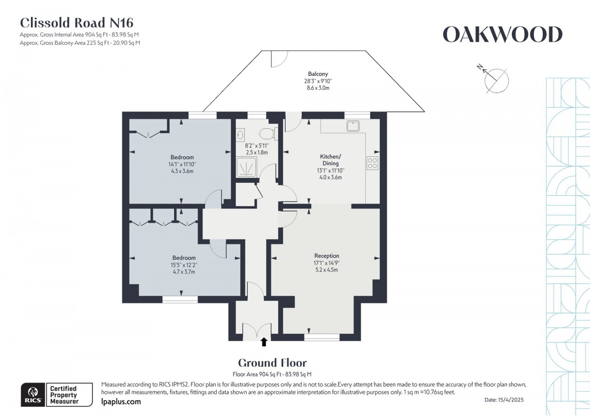 Floorplan for London, N16 9EU
